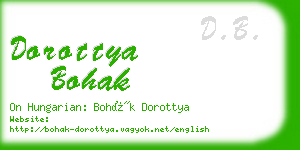 dorottya bohak business card